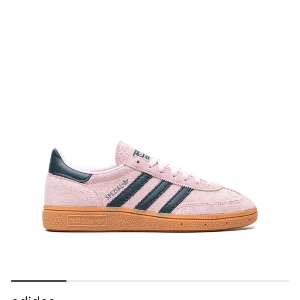 Adidas Spezial Pink with Dark Blue Stripes